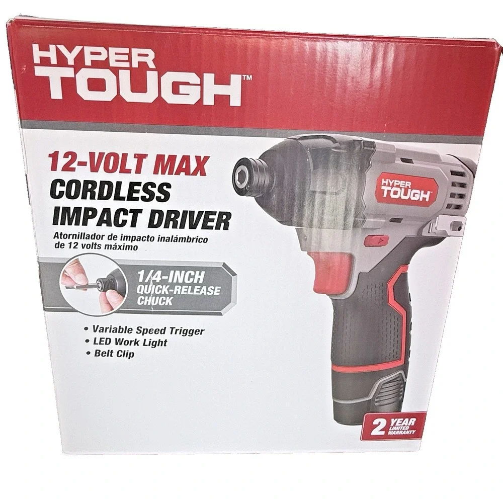 Hyper Tough 12V Max Cordless Impact Driver w/ 1.5ah Batter + Charger